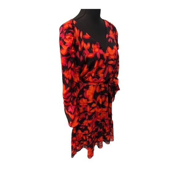 Calvin Klein Floral Print Belted Dress Size Medium - Picture 3 of 11